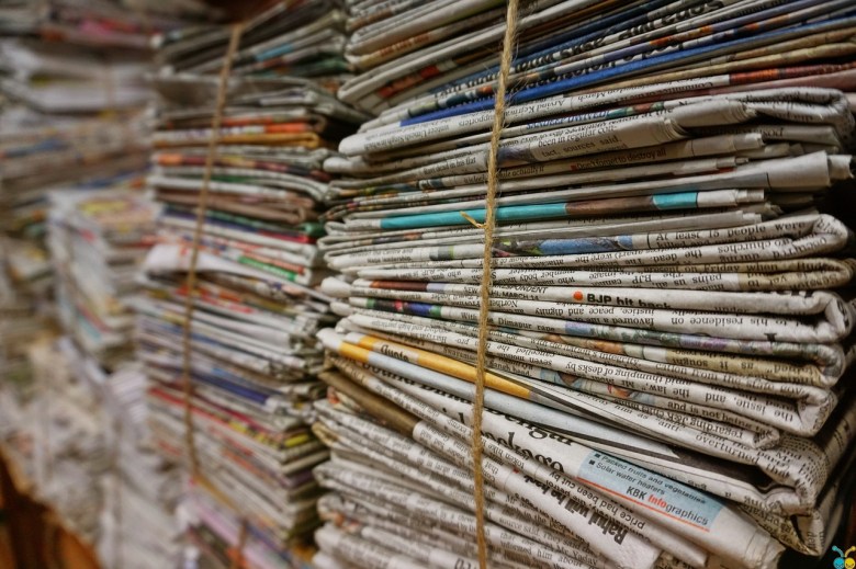 Stacks of newspapers. Courtesy Pixabay / Pexels