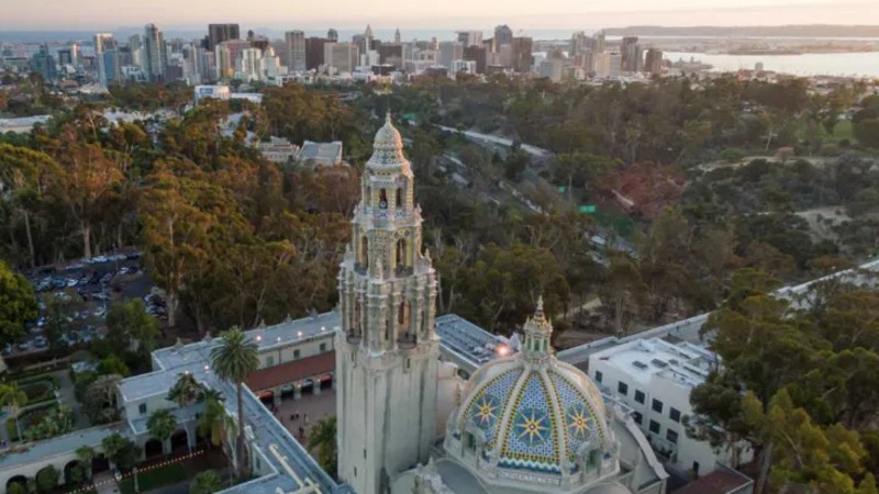 Balboa Park and downtown San Diego