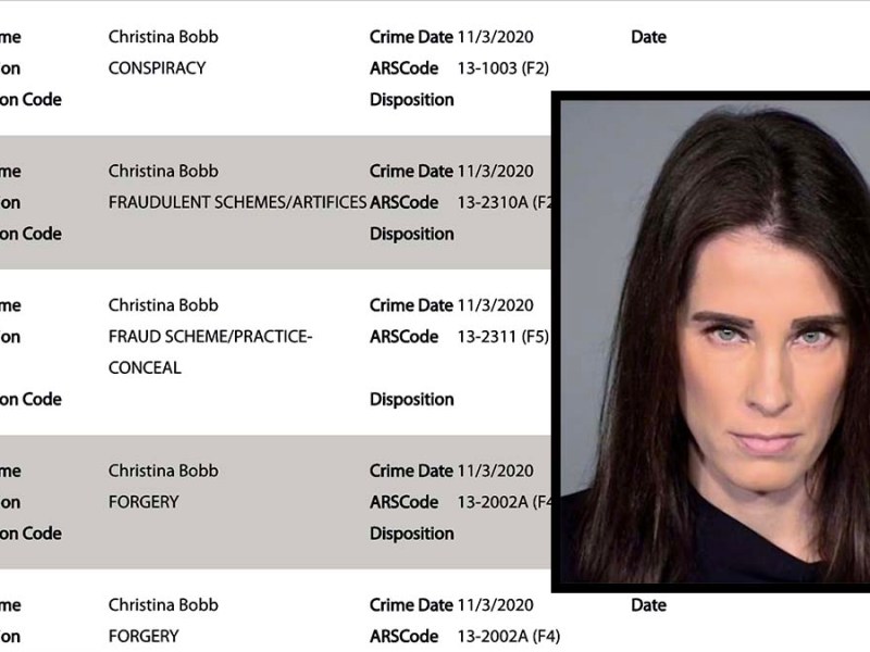 Christina Bobb is now using her Maricopa County booking photo on her X account.