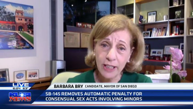 Barbara Bry speaks about sex offender bill