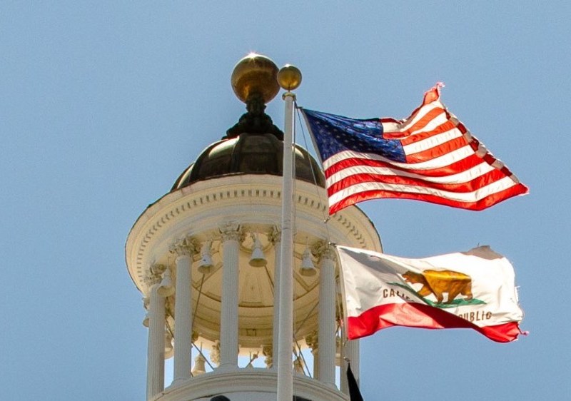 Flags over state Capitol
