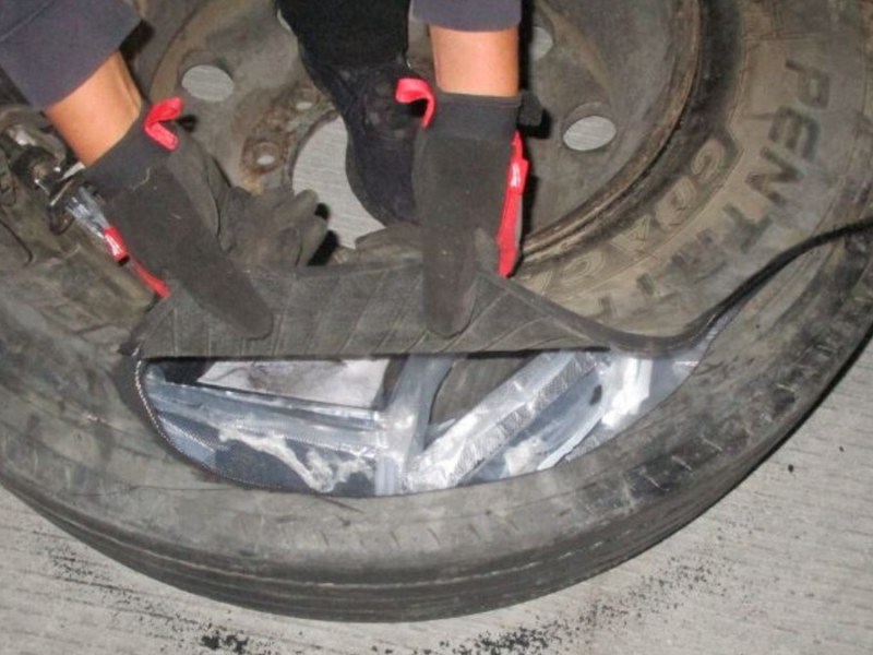 Cocaine in spare tire