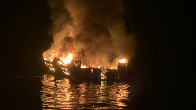 Dive boat Conception on fire