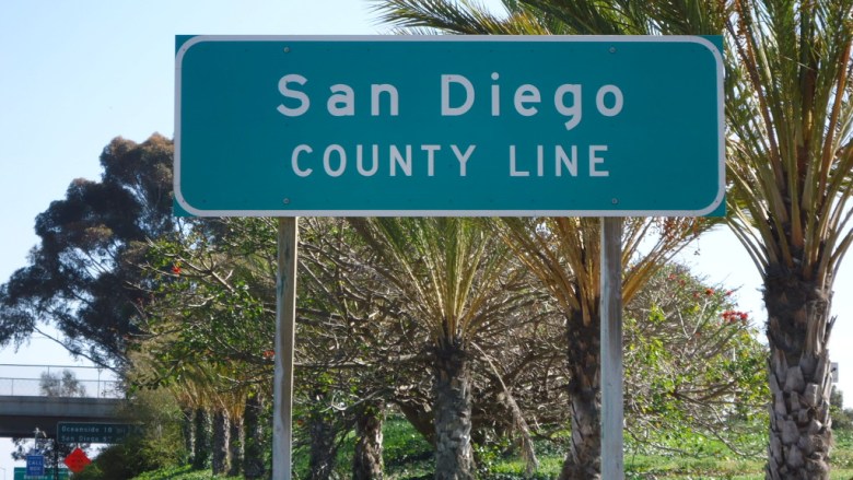 San Diego County line