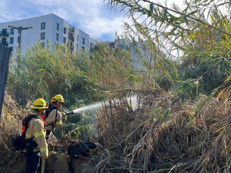 Half-acre brush fire