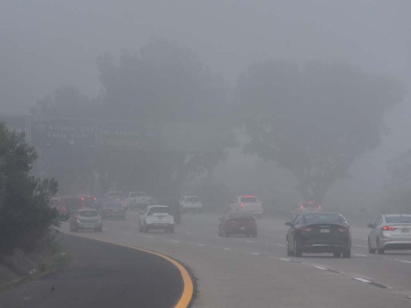Heavy fog in Mission Valley. Photo by Chris Stone