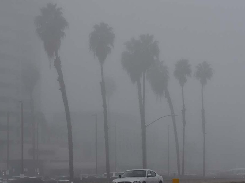 Heavy fog in Mission Valley. Photo by Chris Stone