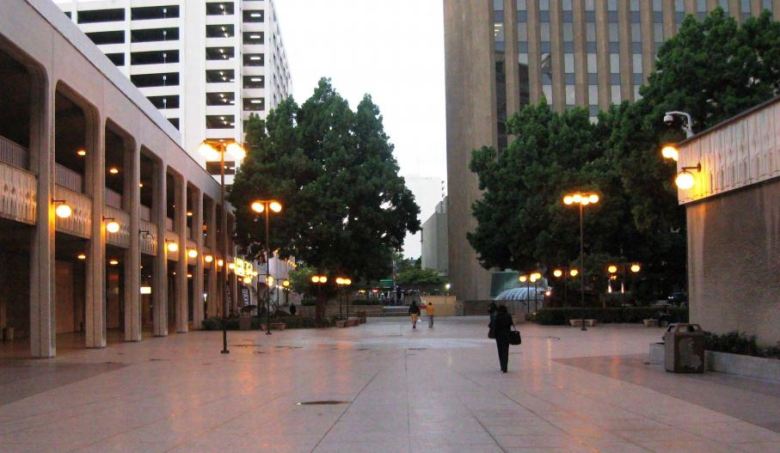 The San Diego Concourse with Golden Hall at Left