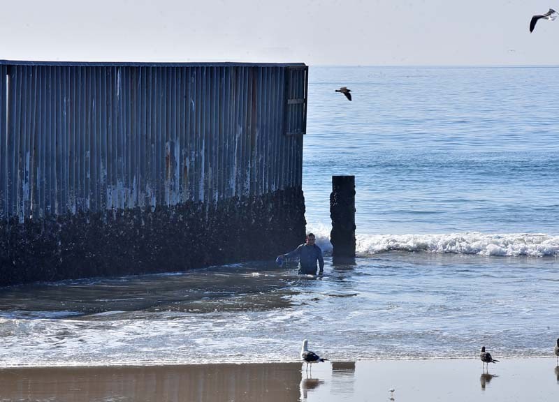 A man from Nicaragua worked his way around the border fence and walked north on the beach until he was intercepted by a Border Patrol supervisor.