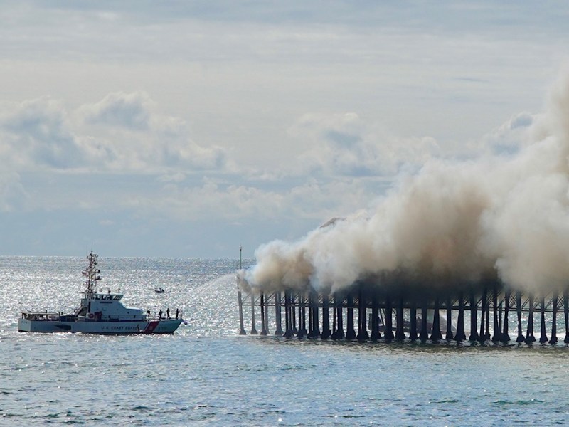 Burning Oceanside Pier