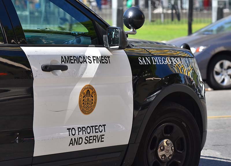 San Diego Police cruiser patrol
