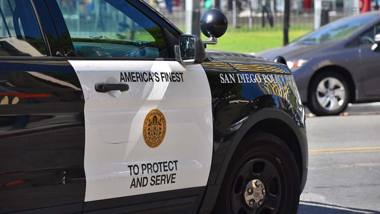 San Diego Police cruiser patrol