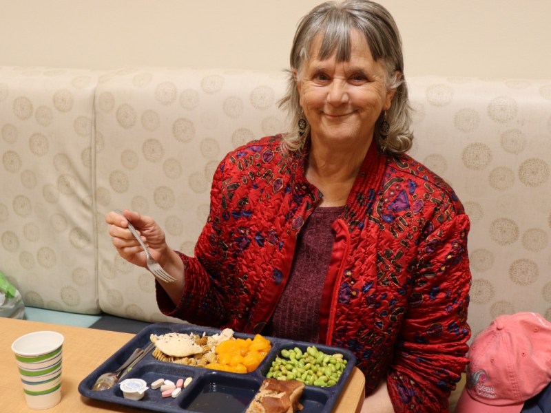 Senior enjoying meal