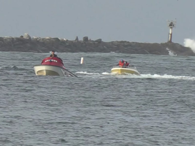 Smuggler boat towed