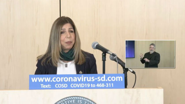 Summer Stephan speaks at county press conference